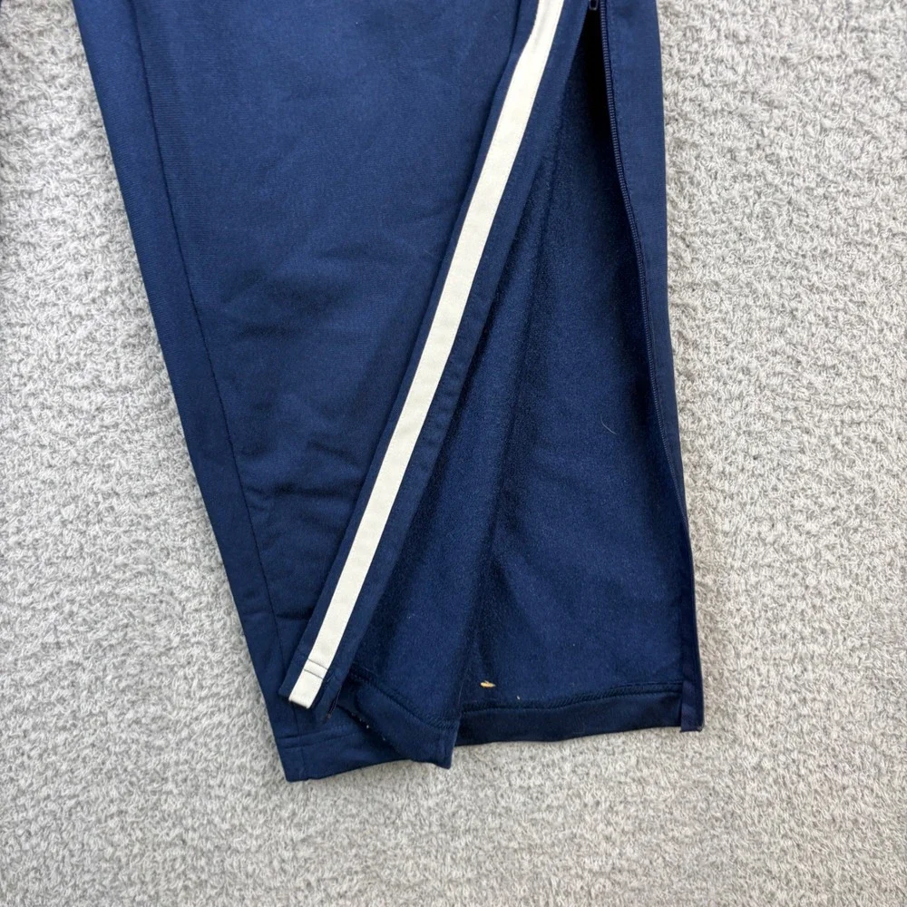 Vintage Nike Track Pants Mens Medium Blue Navy Ankle Zip Y2K Baggy Skater Swoosh
